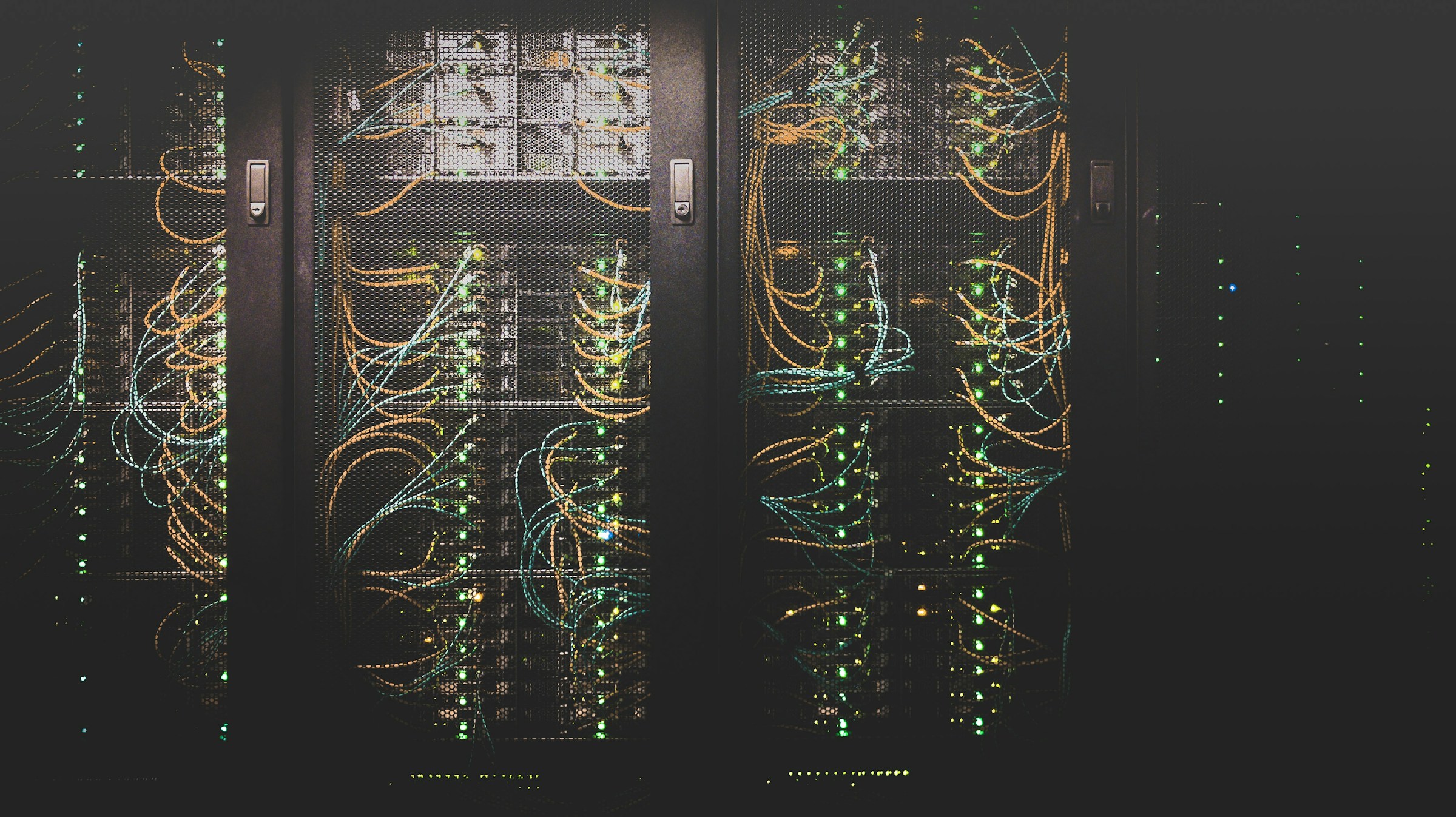 Enterprise network racks with structured data cabling